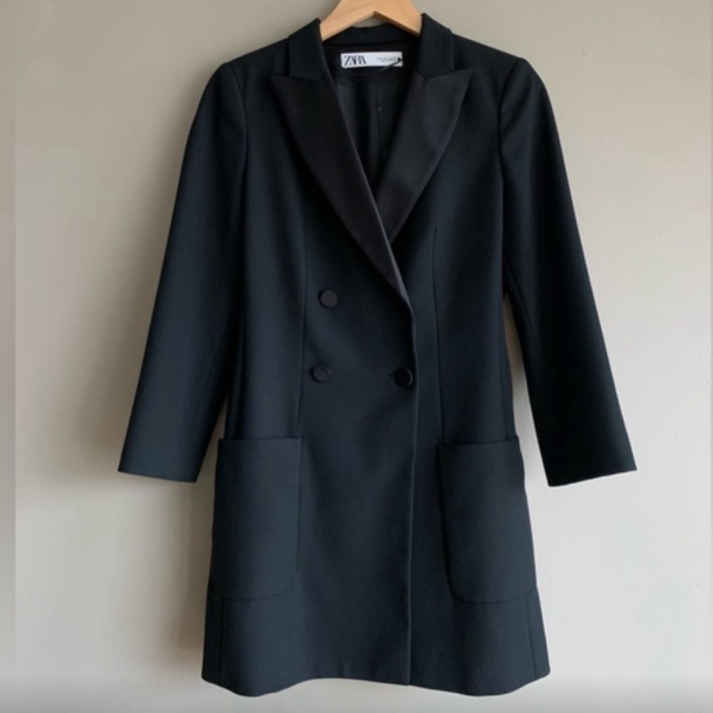 COPY - Zara Double Breasted Tuxedo Blazer